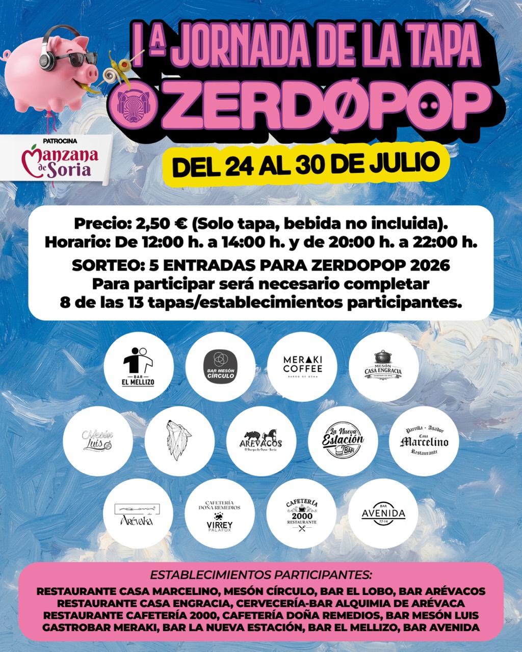 Cartel de la I Jornada de la Tapa ZERDØPOP 2026